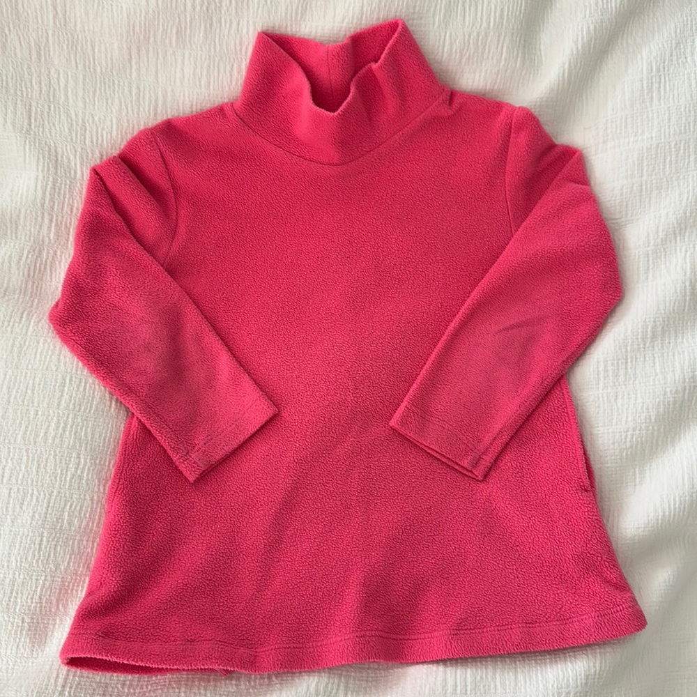 Dudley Stephens kids neon pink Vello fleece tunic with pockets